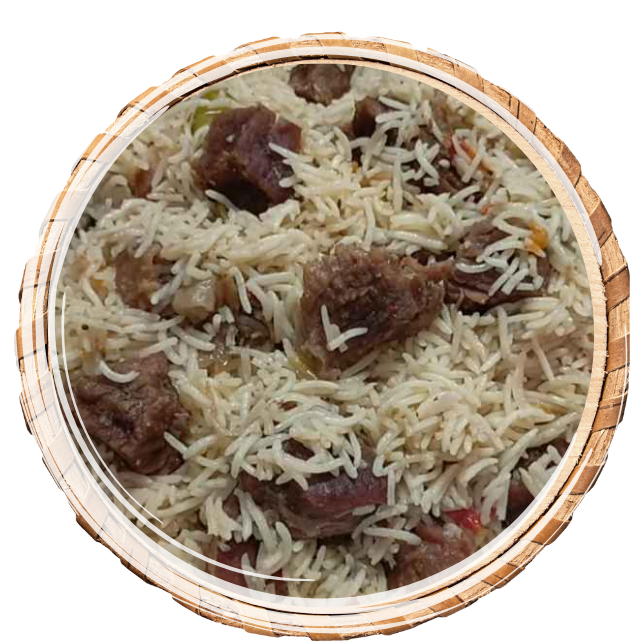 Fragrant basmati rice with the aroma of whole spices, and herbs cooked in beef broth.